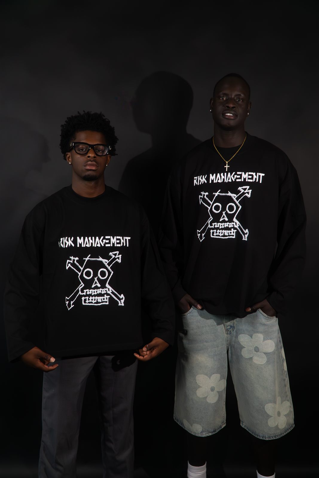 Crossbones Longsleeve tee — worn, group